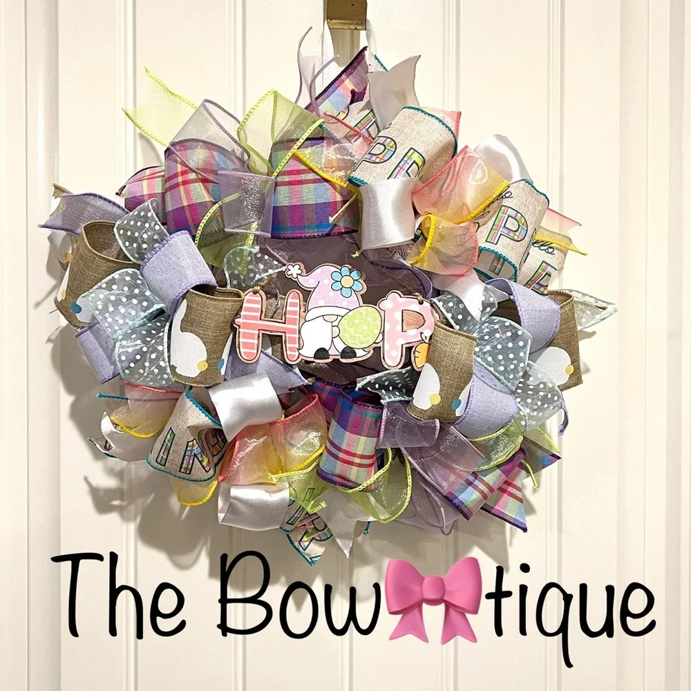13” Easter Ribbon Wreath 
